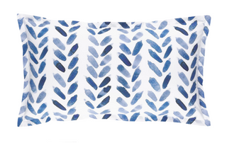 Blue Brush Sham   White/Blue
