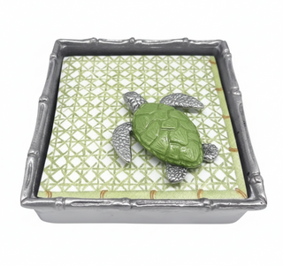 Green Sea Turtle Bamboo Napkin Box
