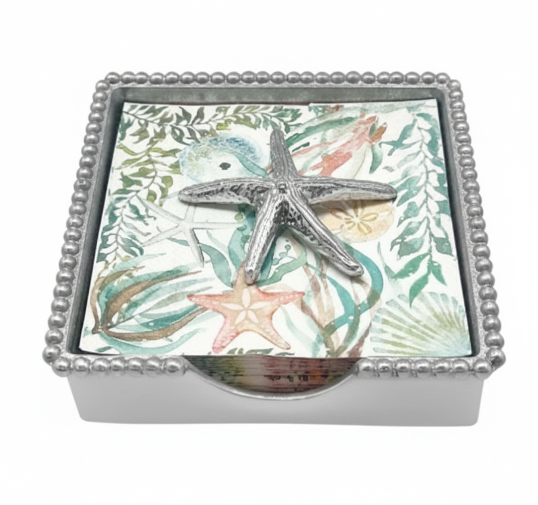 The Spotted Whale Spiny Starfish Beaded Napkin Box