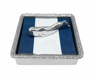 Nantucket Whale Rope Napkin Box
