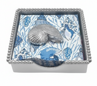 Nautilus Shell Beaded Napkin Box Set
