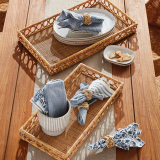 Ninette Rectangular Tray   Set of 2
