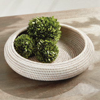 Burma Rattan Shallow Display Bowls   Set of 2
