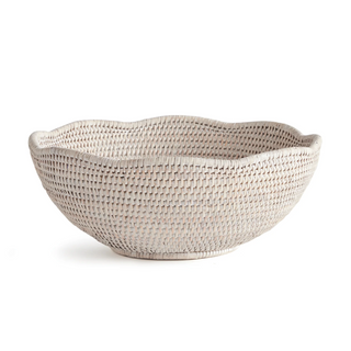 Burma Rattan Scalloped Edge Bowl
