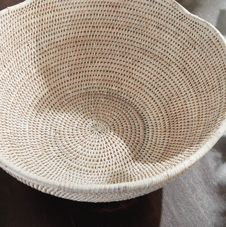 Burma Rattan Scalloped Edge Bowl
