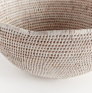 Burma Rattan Scalloped Edge Bowl
