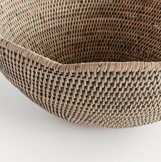 Burma Rattan Scalloped Edge Bowl
