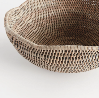 Burma Rattan Scalloped Edge Bowl
