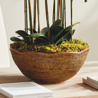 Burma Rattan Scalloped Edge Bowl
