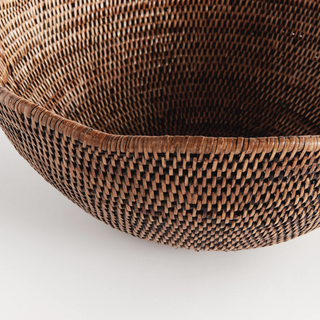 Burma Rattan Scalloped Edge Bowl
