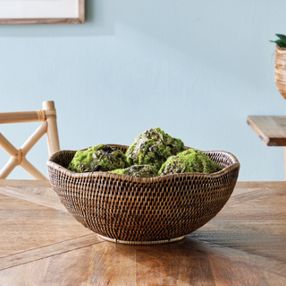 Burma Rattan Scalloped Edge Bowl
