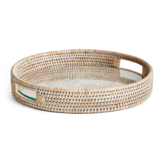 Burma Rattan Round Serving Tray
