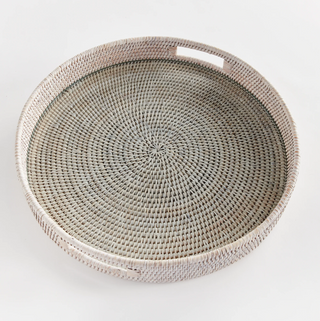 Burma Rattan Round Serving Tray
