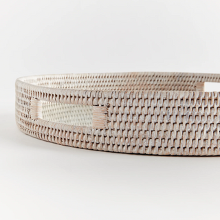 Burma Rattan Round Serving Tray
