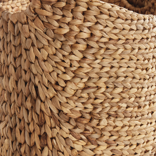 Josette Water Hyacinth Baskets with Handles   Set of 2
