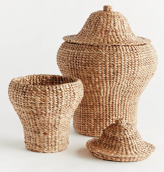 Water Hyacinth Ginger Jars   Set of 2
