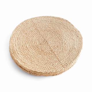 Jute Coil Round Placemat   Set of 8
