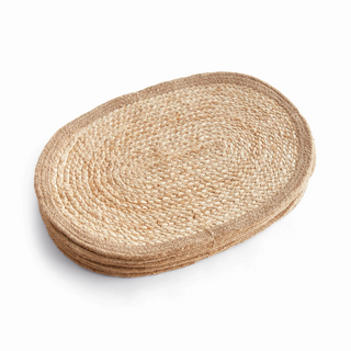 Jute Coil Oval Placemat   Set of 8
