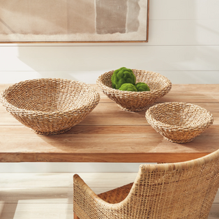 Seagrass Shallow Tapered Baskets   Set of 3
