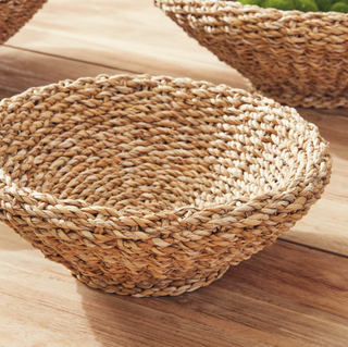 Seagrass Shallow Tapered Baskets   Set of 3
