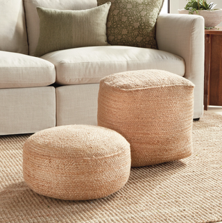 Jute Round Pouf
