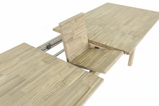 Palmer Dining Table With Double Butterfly Extension   71 102.5"W   Natural
