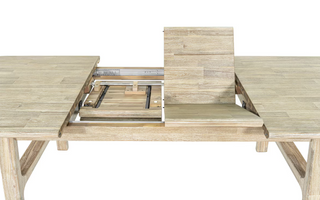 Palmer Dining Table With Double Butterfly Extension   71 102.5"W   Natural
