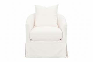Faye Slipcover Swivel Club Chair
