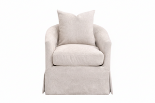 Faye Slipcover Swivel Club Chair
