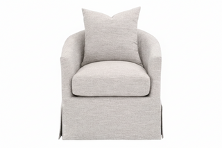 Faye Slipcover Swivel Club Chair
