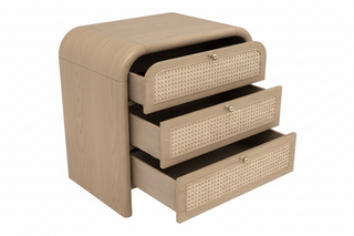 Cannes 3 Drawer Nightstand

