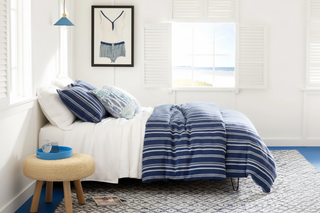 Denim Rag Diamond Woven Rug
