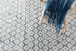 Denim Rag Diamond Woven Rug
