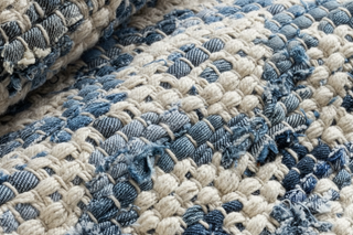 Denim Rag Diamond Woven Rug
