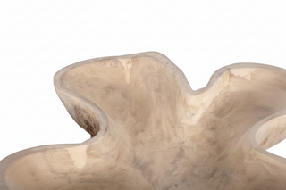 Organic Teak Wood Carved Bowl   24"W   Natural
