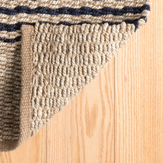 Jute Ticking Indigo Handwoven Rug
