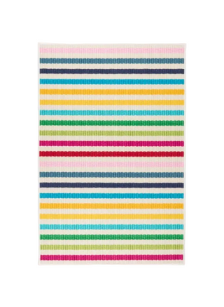 Rainbow Stripe Machine Washable Rug
