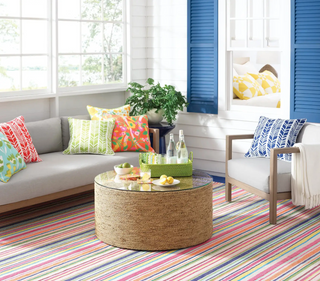 Summer Stripe Handwoven Indoor/Outdoor Rug
