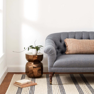 Cielo Stripe Handwoven Cotton Rug
