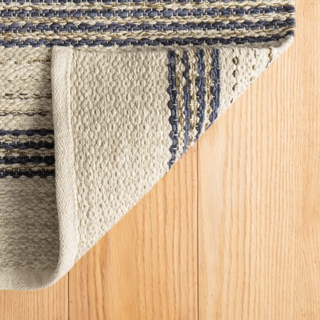 Cielo Stripe Handwoven Cotton Rug
