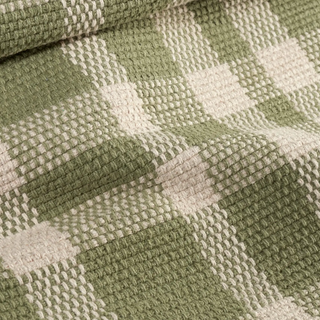 Tattersall Handwoven Cotton Rug Sage   2' x 3'
