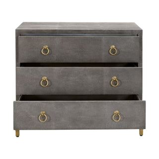 Strand Shagreen 3 Drawer Nightstand

