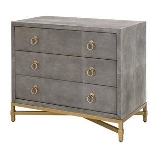 Strand Shagreen 3 Drawer Nightstand

