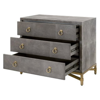 Strand Shagreen 3 Drawer Nightstand
