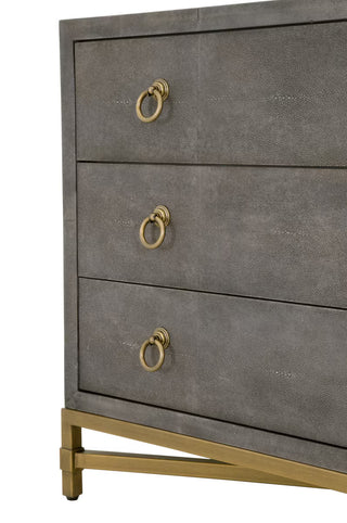 Strand Shagreen 3 Drawer Nightstand
