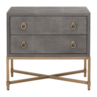 Strand Shagreen 2 Drawer Nightstand
