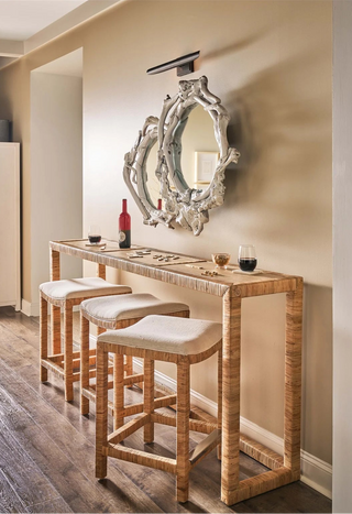 Sandbar Console & 3 Stools
