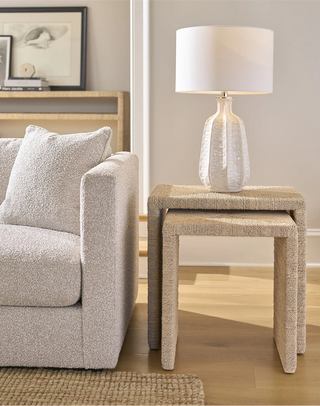 Set of 2   Abaca Nesting Tables
