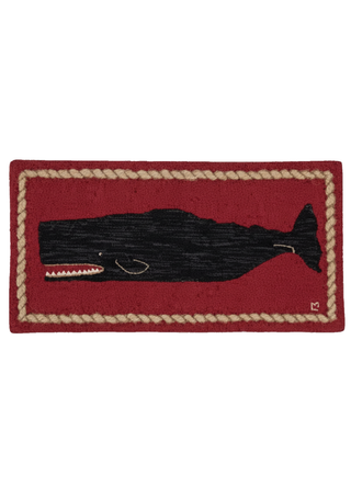 Hooked Rug Black Whale 2x4
