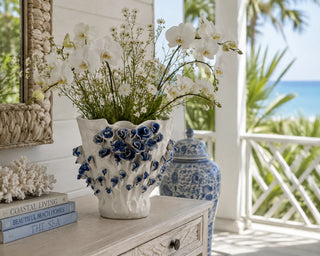 Handmade Thai Ceramic Floral Vase
